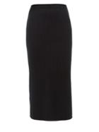 Matchesfashion.com Allude - Rib-knitted Cashmere Midi Skirt - Womens - Black