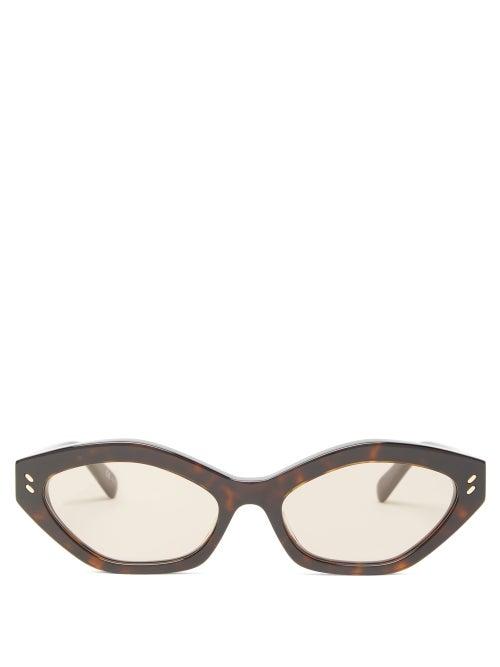Matchesfashion.com Stella Mccartney - Cat Eye Bio Acetate Sunglasses - Womens - Tortoiseshell