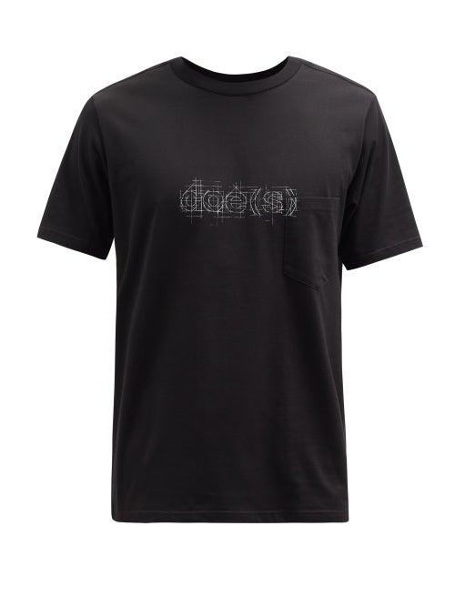 Matchesfashion.com Takahiromiyashita Thesoloist. - Doe(s)-print Cotton-jersey T-shirt - Mens - Black