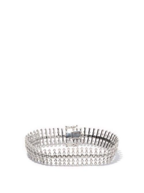 Matchesfashion.com Fernando Jorge - Disco Diamond & 18kt White-gold Bracelet - Womens - White Gold
