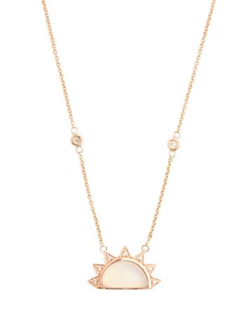 Jacquie Aiche Diamond, Opal & Rose-gold Necklace