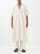 Albus Lumen - Striped Cotton Tunic - Mens - Cream Multi
