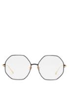 Ladies Accessories Linda Farrow - Leif Oversized Angular 22kt Gold-plated Glasses - Womens - Black Gold