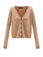 Lisa Yang - Abby Cropped Cashmere Cardigan - Womens - Light Brown