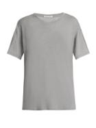 Matchesfashion.com Frances De Lourdes - Johnny Round Neck Cashmere And Silk Blend T Shirt - Womens - Grey
