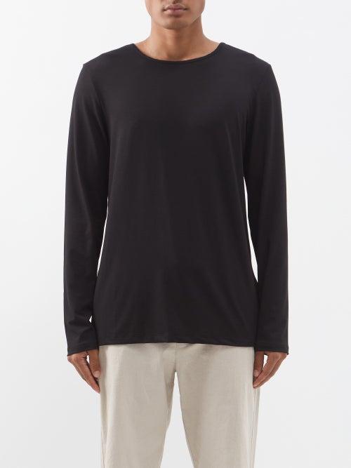 Albus Lumen - Lagune Jersey Long-sleeved T-shirt - Mens - Black