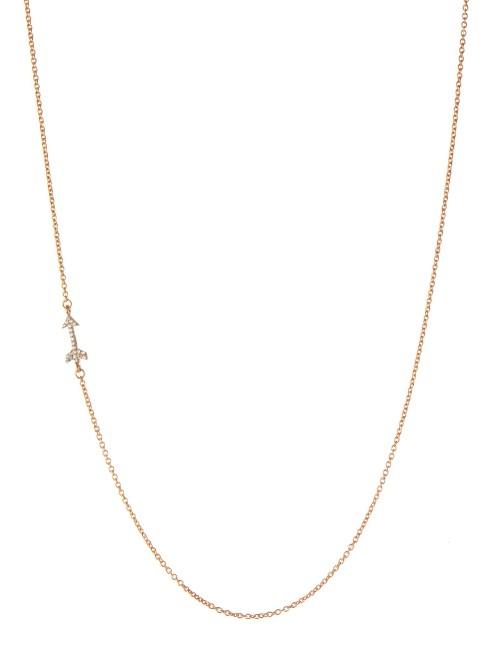 Aamaya By Priyanka Topaz And Rose-gold Plated Arrow Necklace