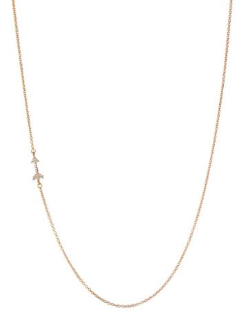 Aamaya By Priyanka Topaz And Rose-gold Plated Arrow Necklace
