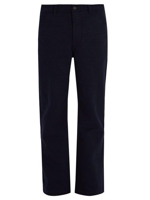 Matchesfashion.com Acne Studios - Workwear Straight Cut Denim Chino Trousers - Mens - Navy
