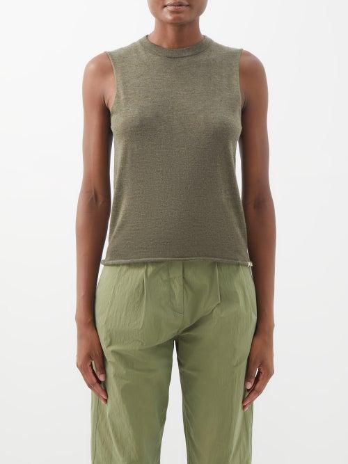 Extreme Cashmere - No.231 Plaisir Cashmere Tank Top - Womens - Dark Khaki