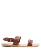 Matchesfashion.com Ancient Greek Sandals - Dinami Studded Leather Sandals - Womens - Dark Brown
