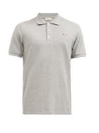 Matchesfashion.com Maison Kitsun - Tricolour Fox Cotton Polo Shirt - Mens - Grey