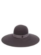 Matchesfashion.com Maison Michel - Blanche Wide Brim Felt Hat - Womens - Grey