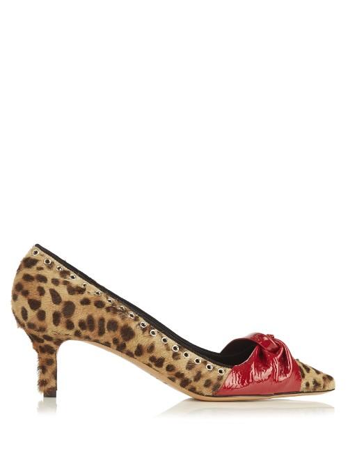 Isabel Marant Panely Leopard-print Calf-hair Pumps