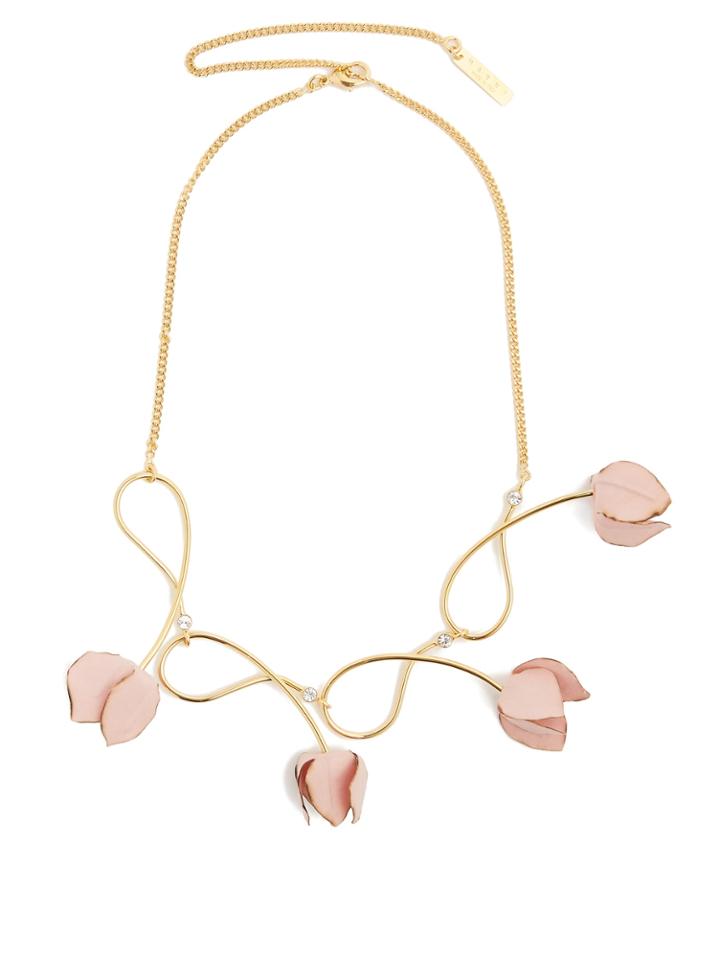 Marni Crystal And Flower-embellished Necklace