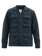 Matchesfashion.com South2 West8 - Patch-pocket Check-jacquard Twill Shirt - Mens - Green Multi