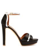 Matchesfashion.com Malone Souliers - Miranda Satin Platform Sandals - Womens - Black Silver