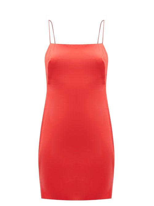 Matchesfashion.com Gauge81 - Bima Open-back Satin Mini Dress - Womens - Red