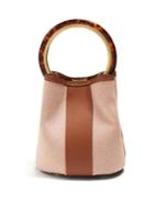 Marni Pannier Small Canvas And Leather Bag