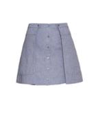 T By Alexander Wang Two-fold Cotton Oxford Mini Skirt