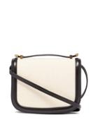 Matchesfashion.com Jil Sander - Leather-trim Canvas Cross-body Bag - Womens - Black Cream