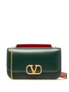 Matchesfashion.com Valentino - V Sling Medium Leather Cross Body Bag - Womens - Green
