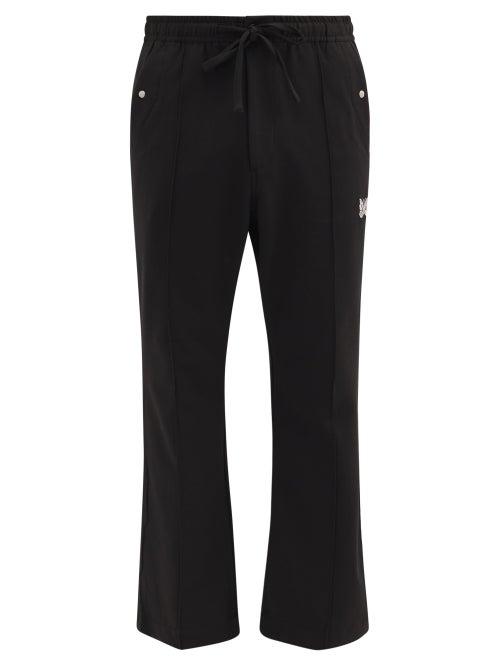 Matchesfashion.com Needles - Butterfly-embroidered Piped Track Pants - Mens - Black