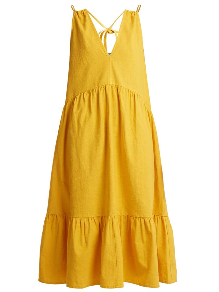 M.i.h Jeans Lita Halterneck Tiered Cotton Dress