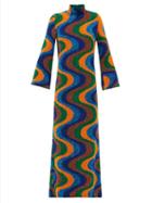 Matchesfashion.com Ashish - Sequinned-stripe Georgette Maxi Dress - Womens - Multi