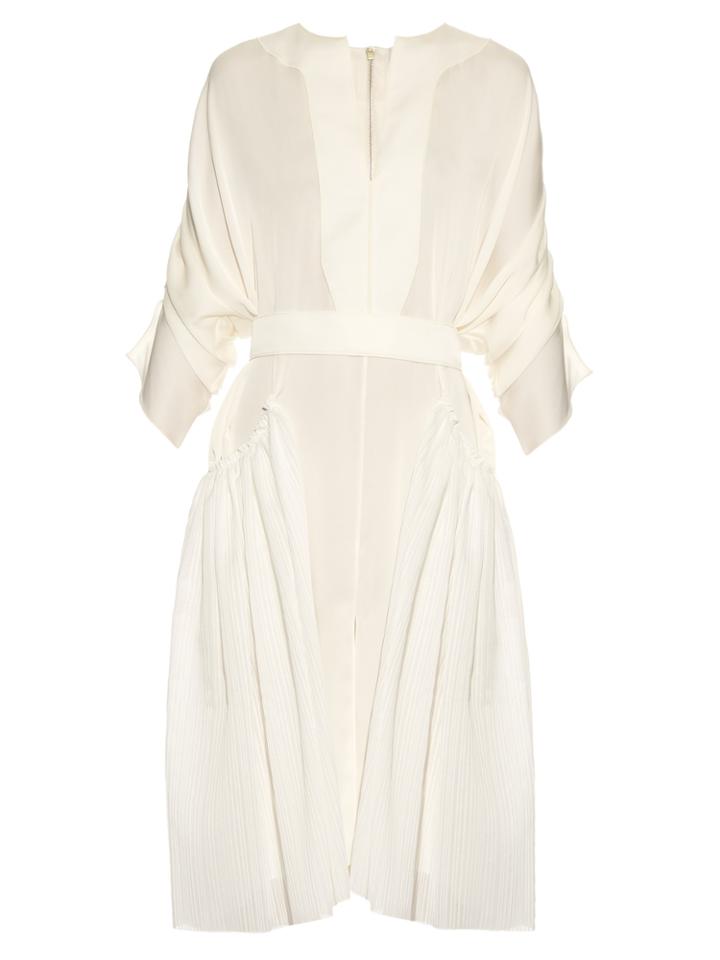 Maison Rabih Kayrouz Ruffle-trimmed Satin Dress