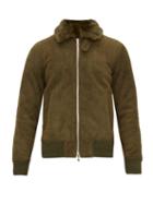 Matchesfashion.com Officine Gnrale - Saul Shearling Aviator Jacket - Mens - Khaki