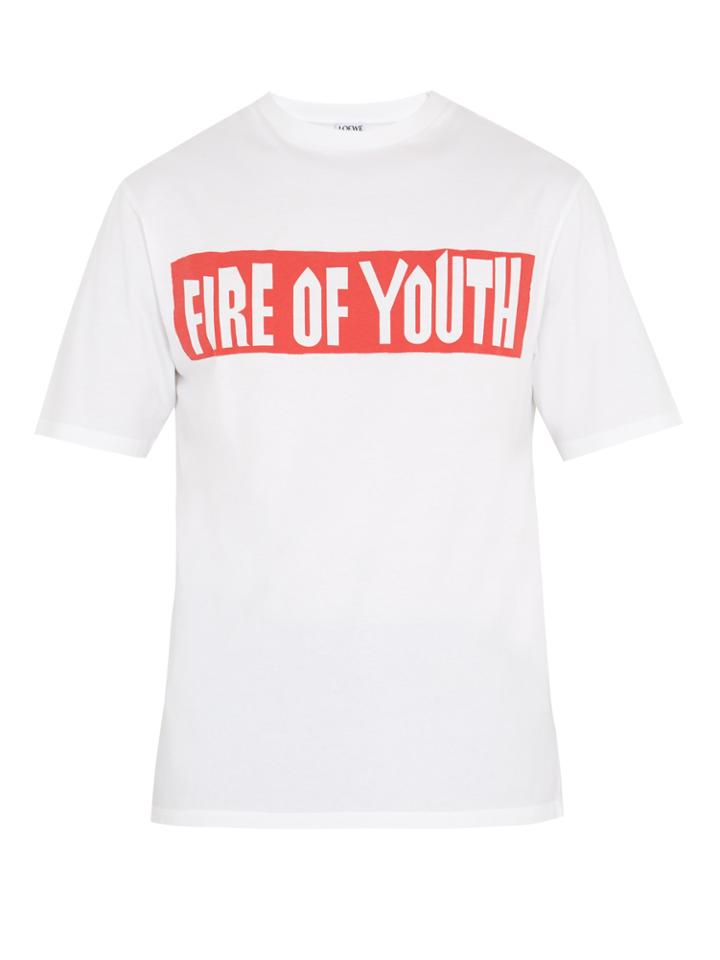 Loewe Text-print Cotton T-shirt