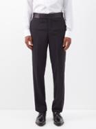 Giorgio Armani - Satin-waistband Wool-crepe Tuxedo Trousers - Mens - Black