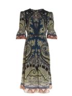 Etro Lace-insert Paisley And Graphic-print Dress