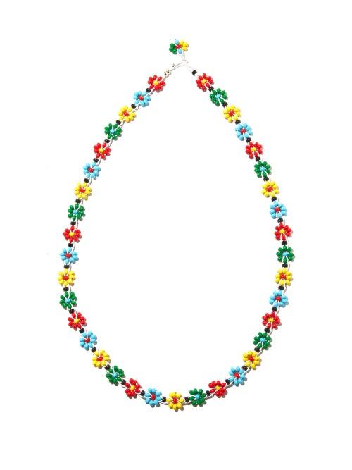 Matchesfashion.com Bottega Veneta - Floral Beaded Necklace - Womens - Multi