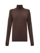 Matchesfashion.com Dolce & Gabbana - Roll-neck Cashmere Sweater - Womens - Brown