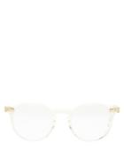 Monc - Kallio Round Bio-acetate Glasses - Mens - Crystal