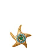 Matchesfashion.com Sonia Boyajian - Abigail Crystal Starfish Brooch - Womens - Blue
