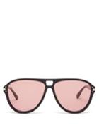 Mens Eyewear Amiri - Aviator Acetate Sunglasses - Mens - Black