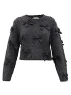 Matchesfashion.com Sea - Bow-embellished Sweater - Womens - Grey