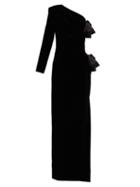 Matchesfashion.com Saint Laurent - One-shoulder Velvet Gown - Womens - Black