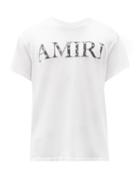 Matchesfashion.com Amiri - Bandana Logo-print Cotton-jersey T-shirt - Mens - White
