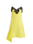 Matchesfashion.com Marques'almeida - Asymmetric Cotton Poplin Dress - Womens - Yellow