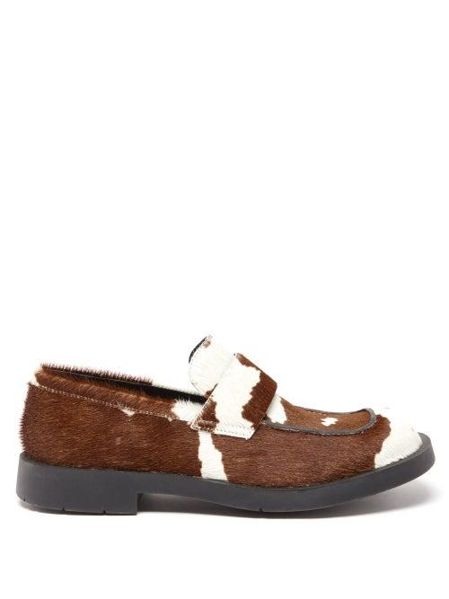 Camperlab - 1978 Cow-print Calf Hair Loafers - Mens - Brown White