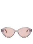 Chlo - Osco Oval Acetate Sunglasses - Womens - Grey Red