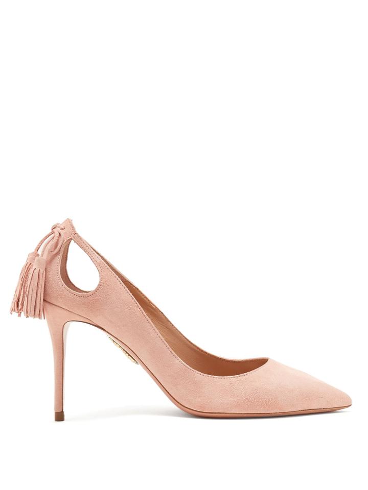 Aquazzura Forever Marilyn 85 Suede Pumps