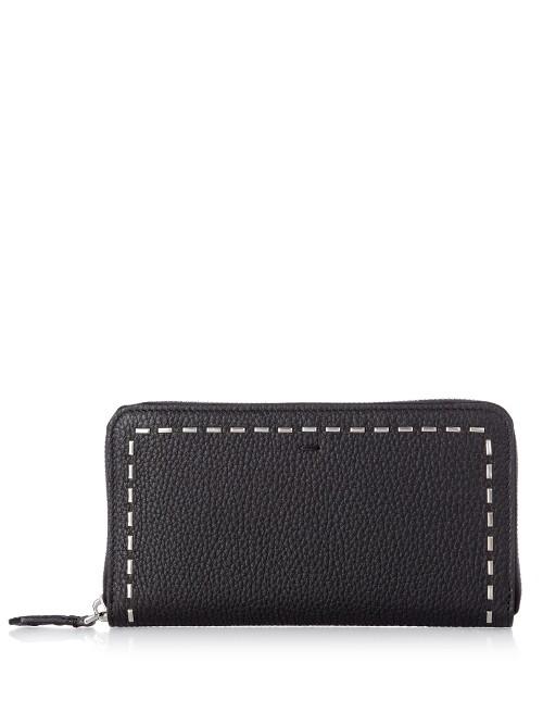 Fendi Selleria Stitch-embellished Leather Wallet
