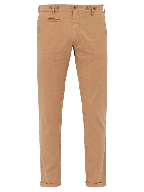 Matchesfashion.com Barena Venezia - Slim Leg Linen Blend Trousers - Mens - Beige