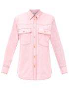 Matchesfashion.com Lee Mathews - May Western Cotton-poplin Shirt - Womens - Pink