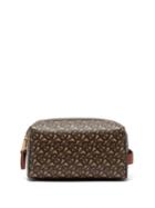 Matchesfashion.com Burberry - Tb-monogram Coated-canvas Wash Bag - Mens - Brown
